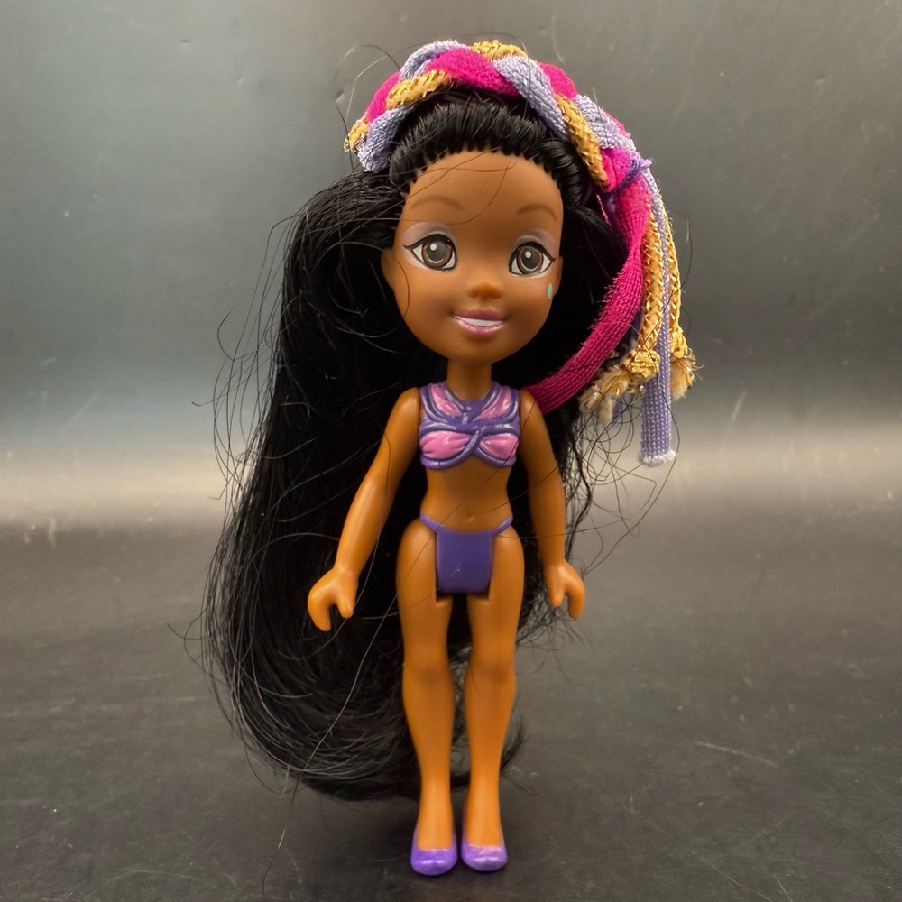 Vintage 1995 My Magic Genies Hasbro 4” PIA Doll - Dark Hair With Headband - RARE